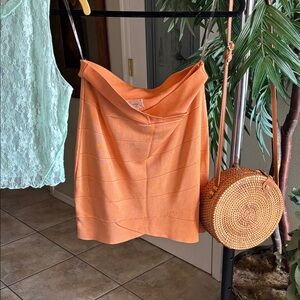 Freeway Orange Pencil Skirt